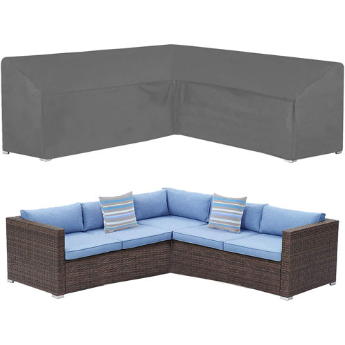 Arlmont & Co. Patio Outdoor V Shaped Sectional Sofa Cover,Heavy Duty